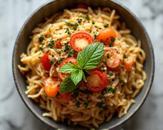 Student-created dish showcasing culinary skills